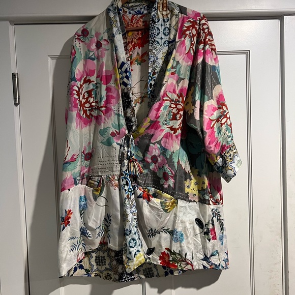 Johnny Was Silk Reversible Kimono - NWT - L - Picture 4 of 7